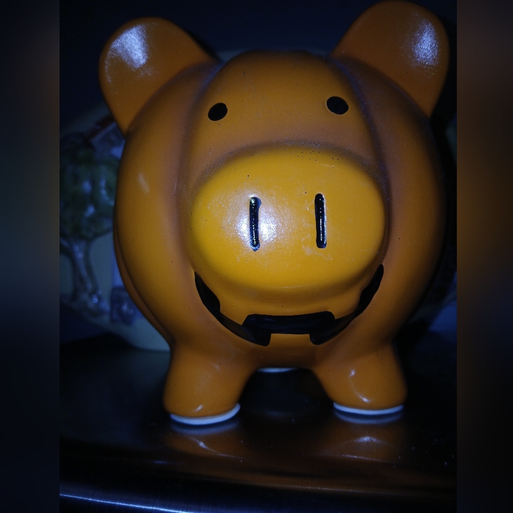 Orange Pumpkin Piggy Bank
